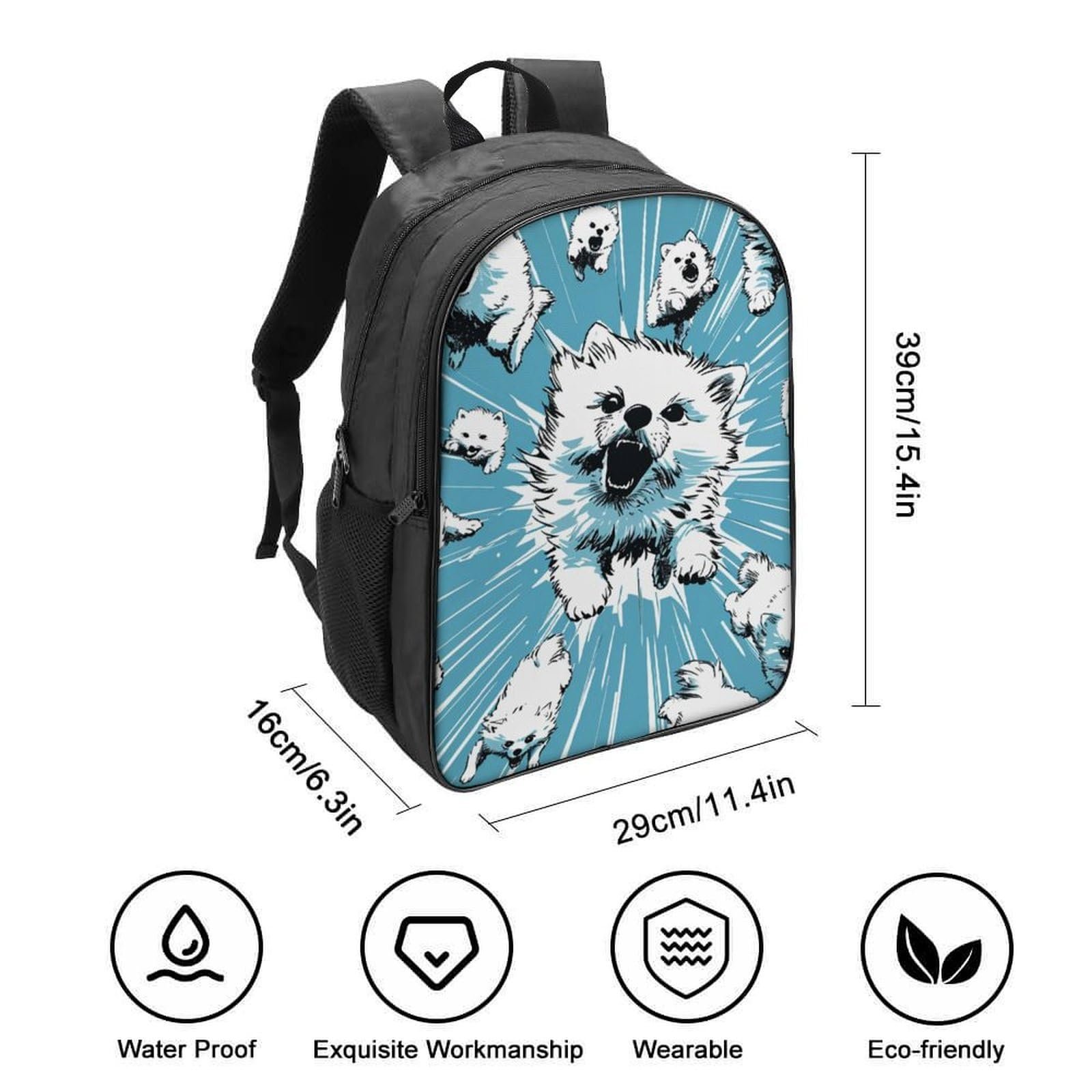 Рюкзак DPEOANEBN Samoyed 3D 40x28x16см, фото №2