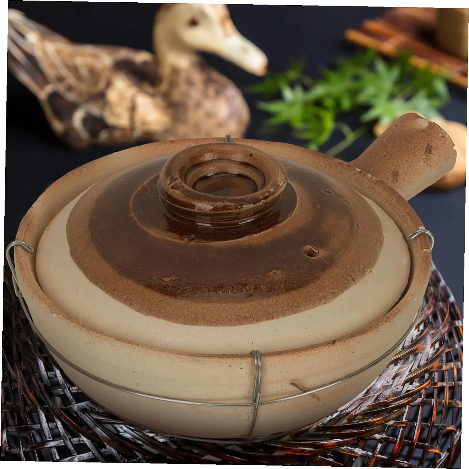 Каструля-сотейник TOYANDONA Cookware з теракоти з ручкою антипригарна для газових плит, фото №3