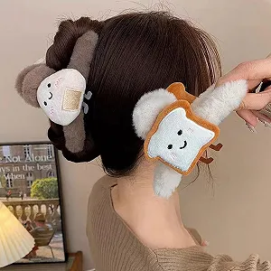 Краб для волос Плюшевый Тост цена на synthetic.ua - Фото 1 Краб для волос Плюшевый Тост synthetic.ua - Фото 1