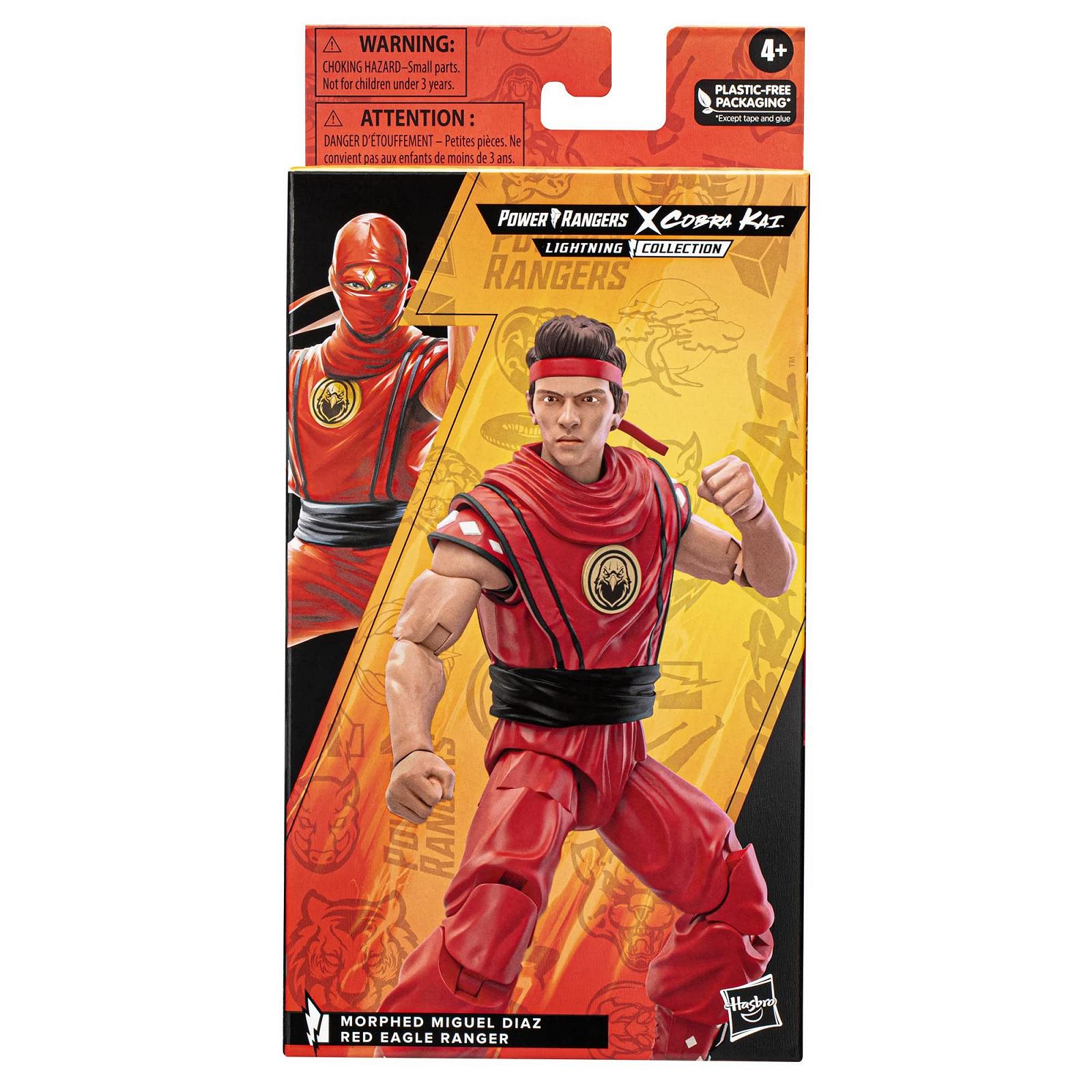 Фигурка Power Rangers x Cobra Kai Morphed Мигель Диаз Красный Орел Рейнджер 15 см, фото №5