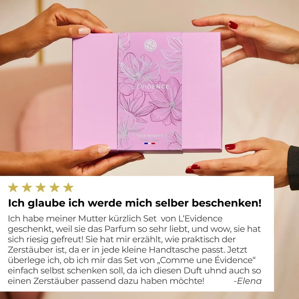Набір Yves Rocher L'EVIDENCE для жінок: Парфумована вода 50 мл + Атомайзер 8 мл + Крем для рук 30 мл, фото №4