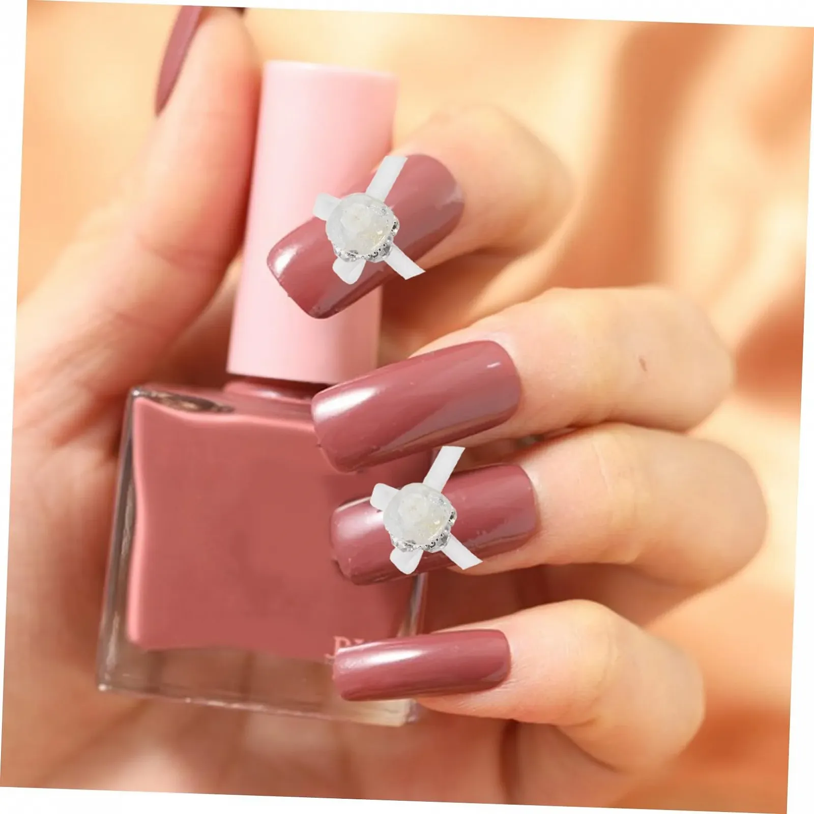 Прикраси для нігтів Healeved, кажани, 3D акрилові стрази, банти, органза, каваї, дорогоцінні камені, фото №5