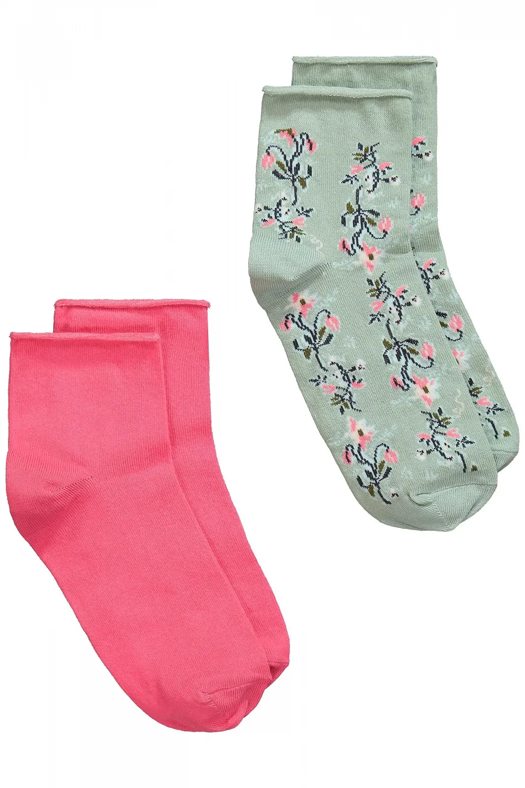 Чулки Ulla Popken Большие Размеры, 2 шт, С цветочным рисунком 824049, фото №3