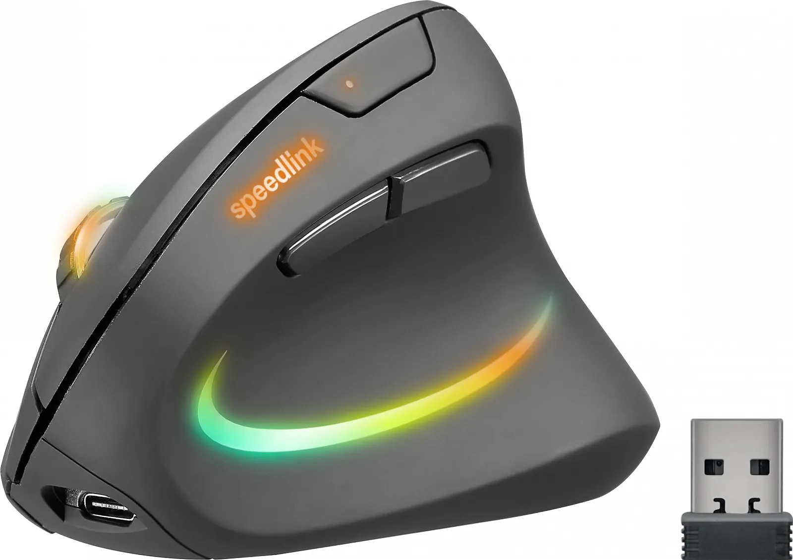 Мышь Speedlink PIAVO PRO RGB Вертикальная Беспроводная Перезаряжаемая Тихая Эргономичная для правой руки до 3200 dpi Черный, фото №1 Мышь Speedlink PIAVO PRO RGB Вертикальная Беспроводная Перезаряжаемая Тихая Эргономичная для правой руки до 3200 dpi Черный, фото №1