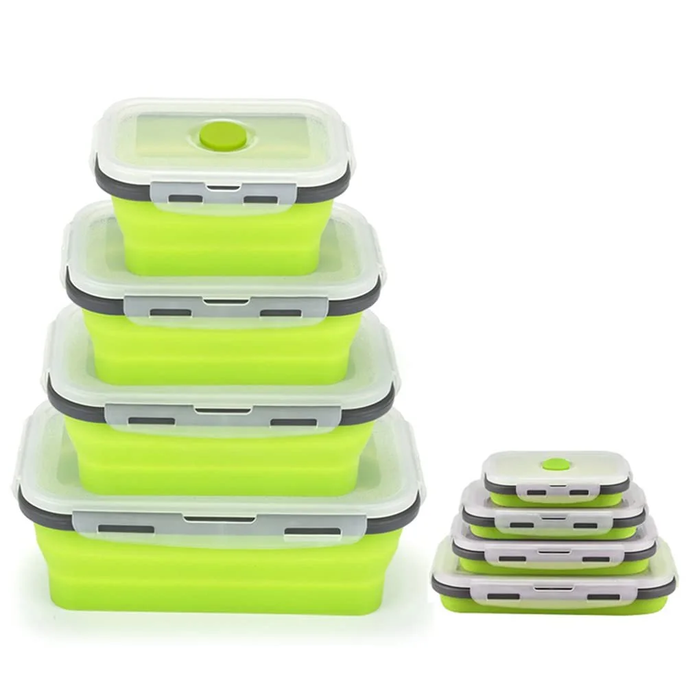 Складні контейнери Reusable 4 шт. Green, фото №1