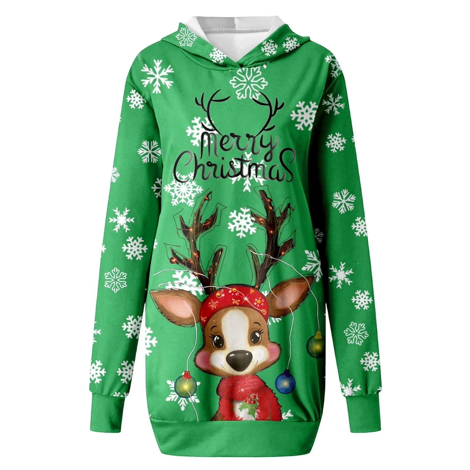 Різдвяний світшот з капюшоном Generisch Жіночий, фото №5