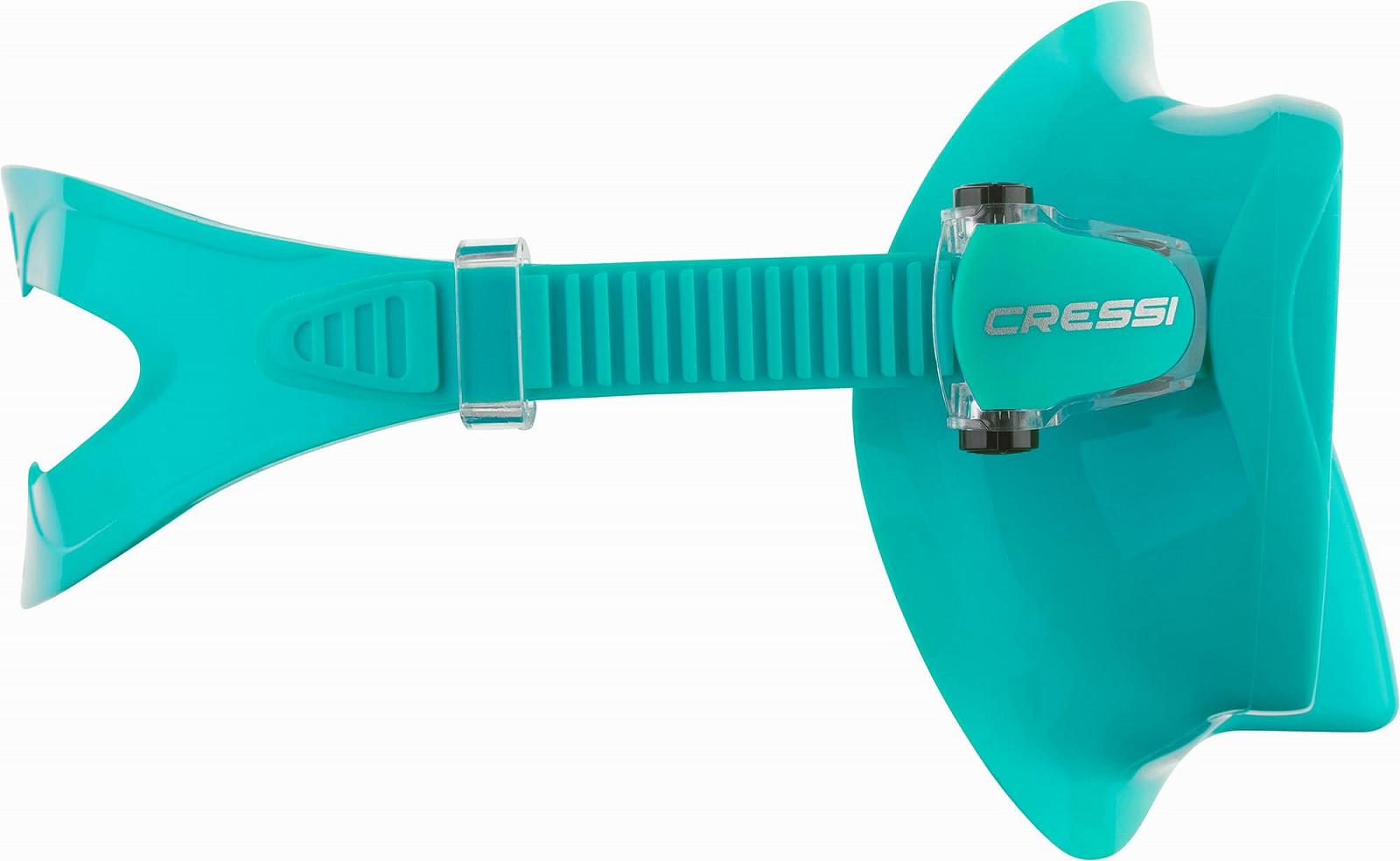 Маска для снорклинга CRESSI F1 Small безрамная, силиконовая, для молодежи, унисекс - бирюзовый, один размер, фото №3