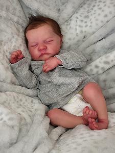 Кукла Zero pam Reborn Baby 48 см Реалистичная Силиконовая Волосы - Фото 1