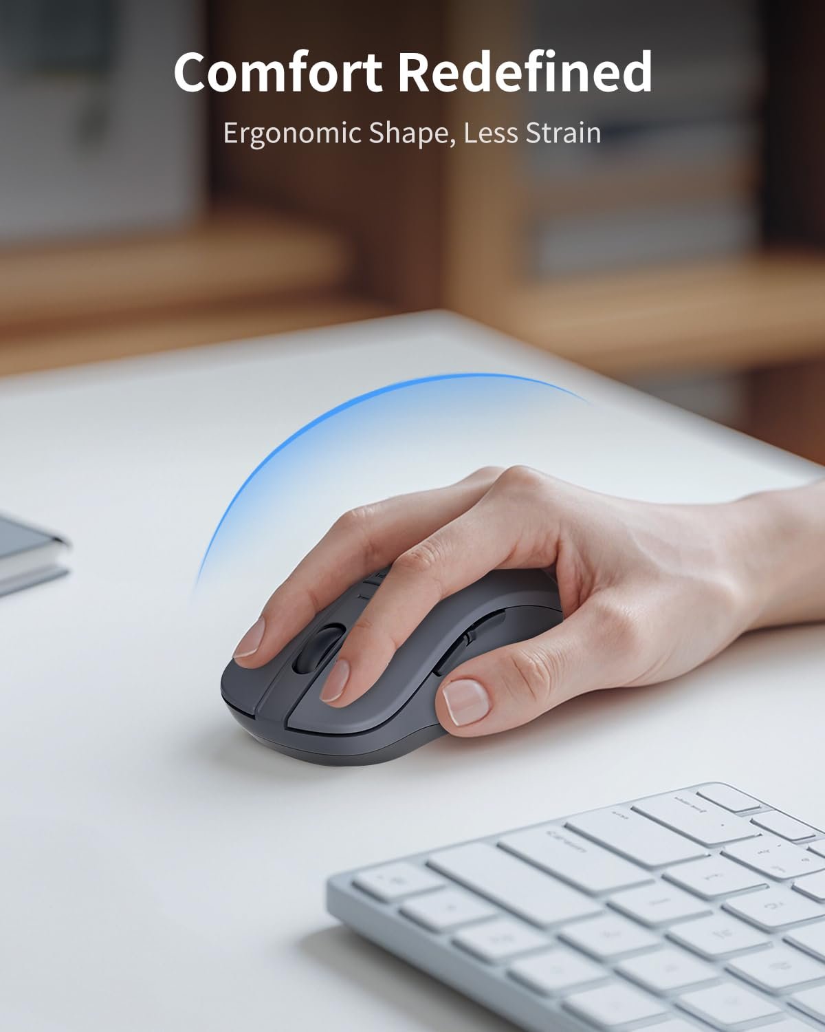 Миша Бездротова Lenovo WL300 Bluetooth, Тихі Кліки, 3 Регульованих DPI для Дому та Офісу, Портативна для Правшів, Сумісна з PC та Mac, фото №7