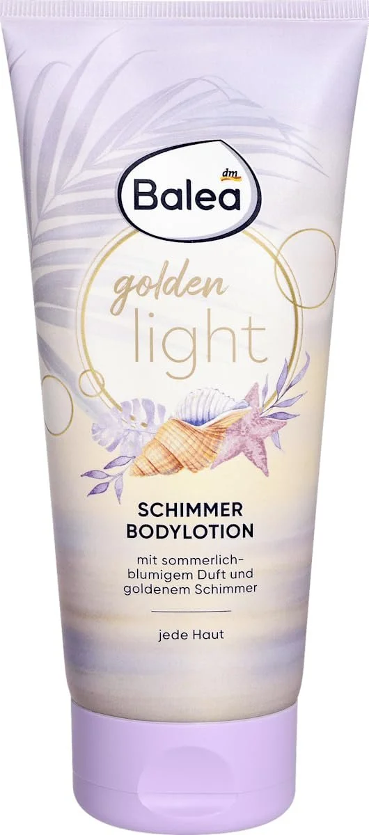Лосьйон Balea Shimmer, набір 2 шт: Golden Light лосьйон для тіла з золотим сяйвом (200 мл) + Summer Sunset лосьйон для тіла з блискітками (200 мл), фото №1