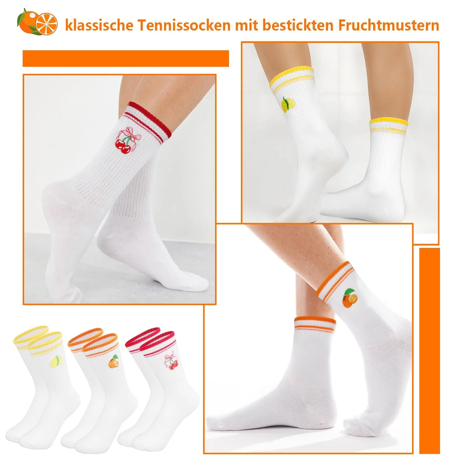 Тенісні шкарпетки 3 пари, розмір 36-42, фото №5