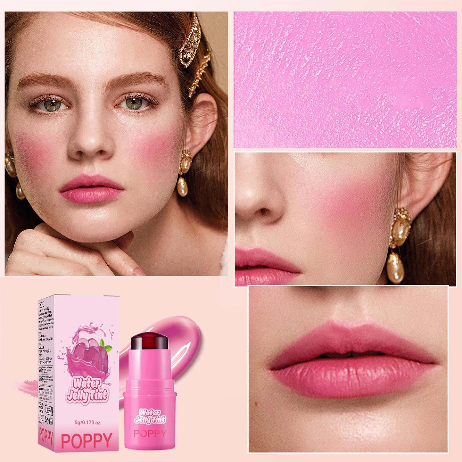 Помада Румяна Milk Cooling Water Jelly Tint Stick для Глаз (1, POOPY, 5 г), фото №3