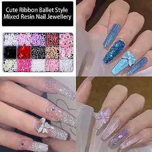 3D Підвіски для нігтів у формі бантиків, змішані форми synthetic.ua - Фото 1