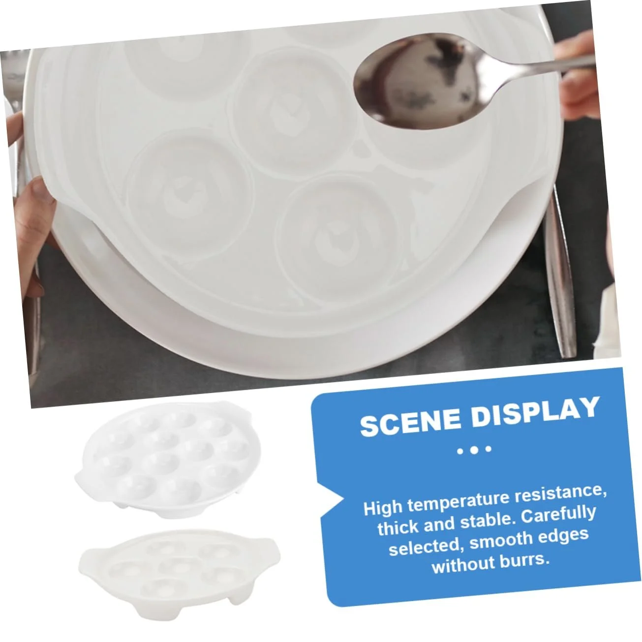 Форма для запекания улиток Ciieeo 2 шт. 6 и 12 отверстий белая, фото №5 Форма для запекания улиток Ciieeo 2 шт. 6 и 12 отверстий белая, фото №5