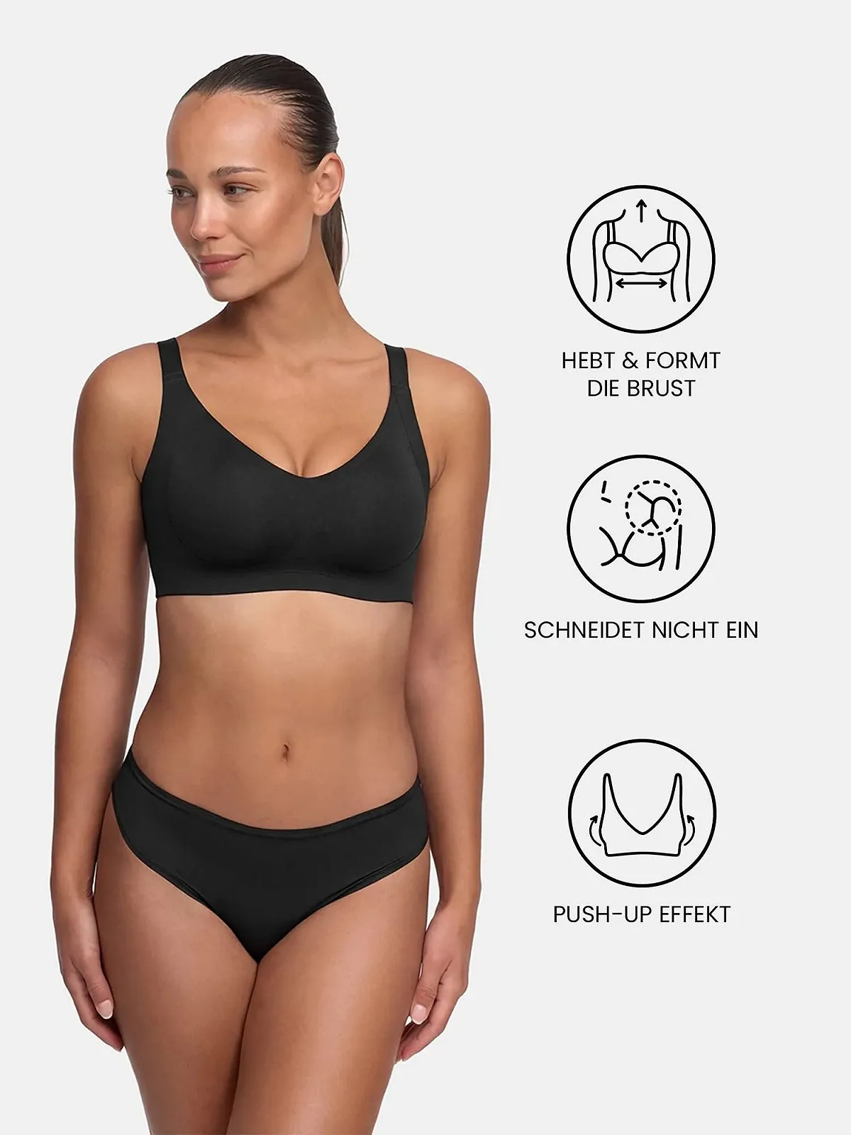 Бюстгальтер push-up бесшовный компактный без косточек со съемными вкладышами, фото №3