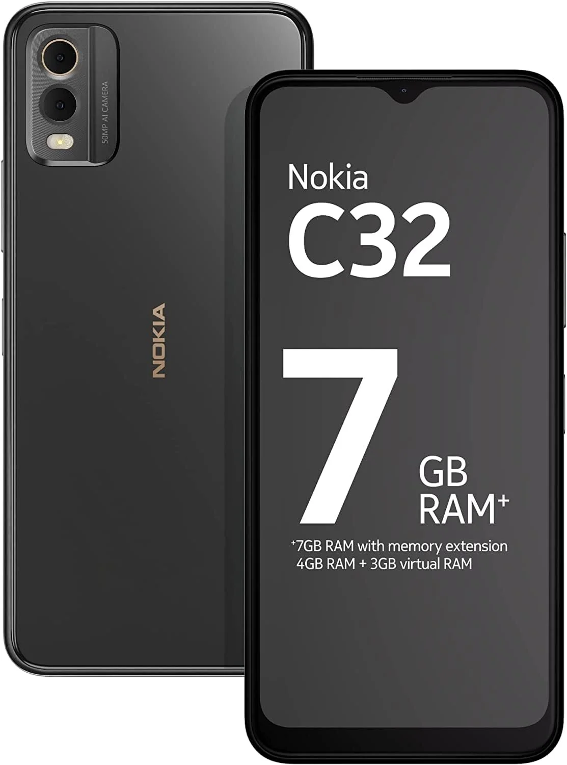 Смартфон C32 TA-1534 DS 4/64GB Charcoal, фото №1