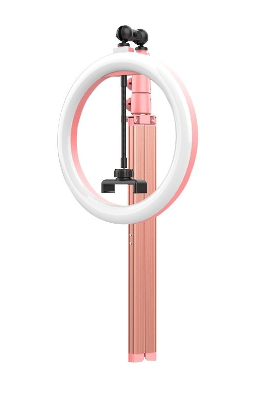 Кільцева лампа Vijim 10" Ring Light With Tripod Stand Rose Pink, фото №2