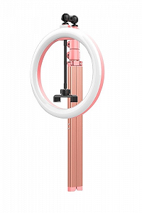 Кільцева лампа Vijim 10" Ring Light With Tripod Stand Rose Pink synthetic.ua - Фото 1