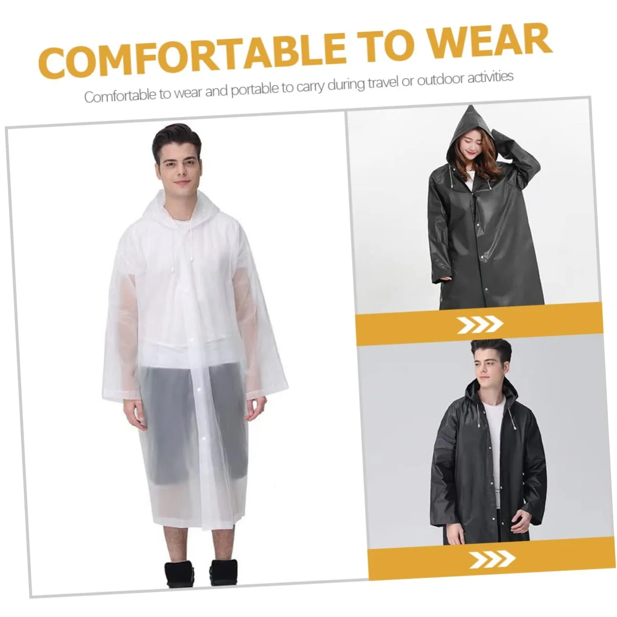 Дощовик CALLARON, 8 шт., з широким отвором для дорослих, Багаторазові аварійні дощовики, Унісекс, EVA, фото №6