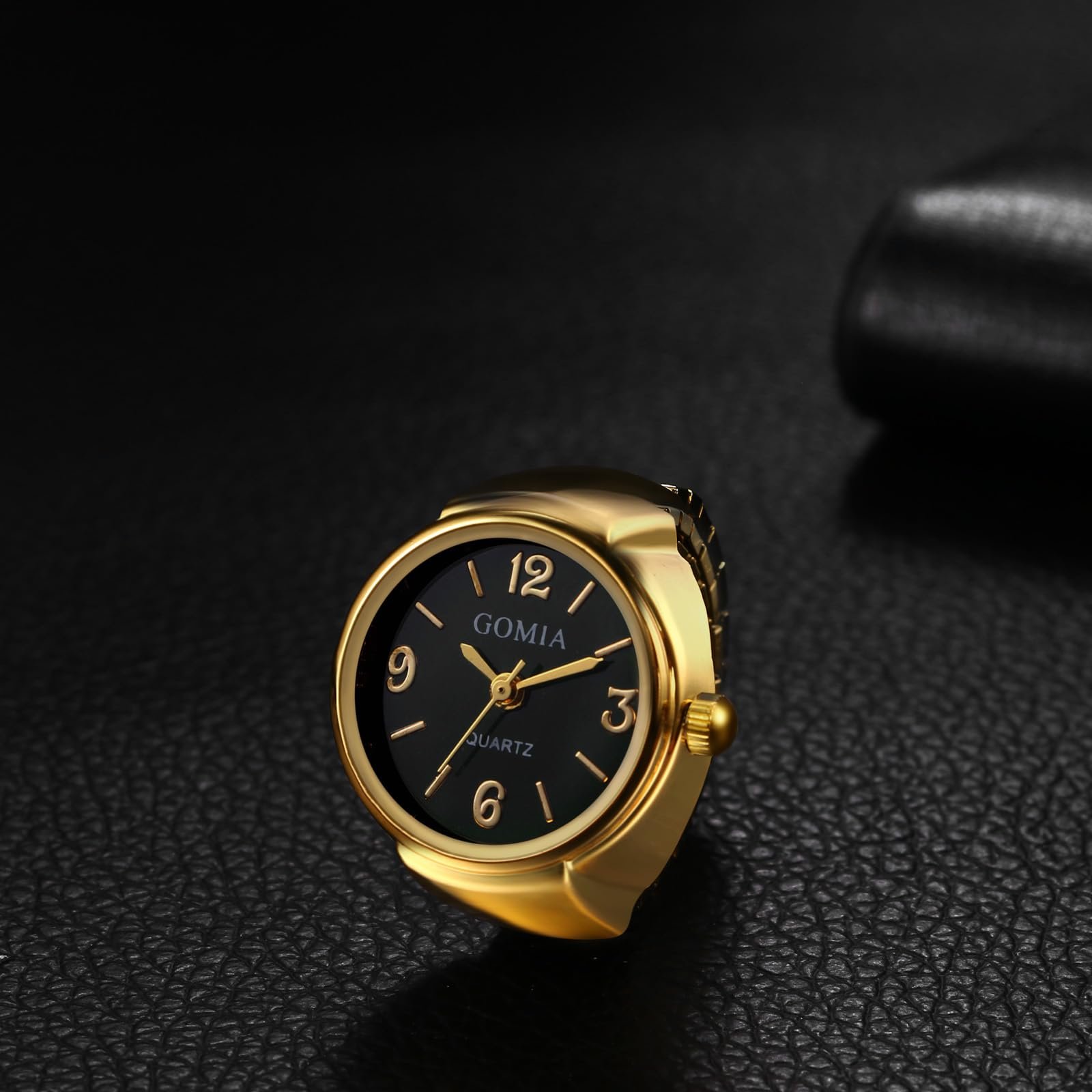 Кільце-годинник Silverora Finger Watch, аналоговий кварцовий, еластичний браслет, кільце на палець, сталь, фото №3