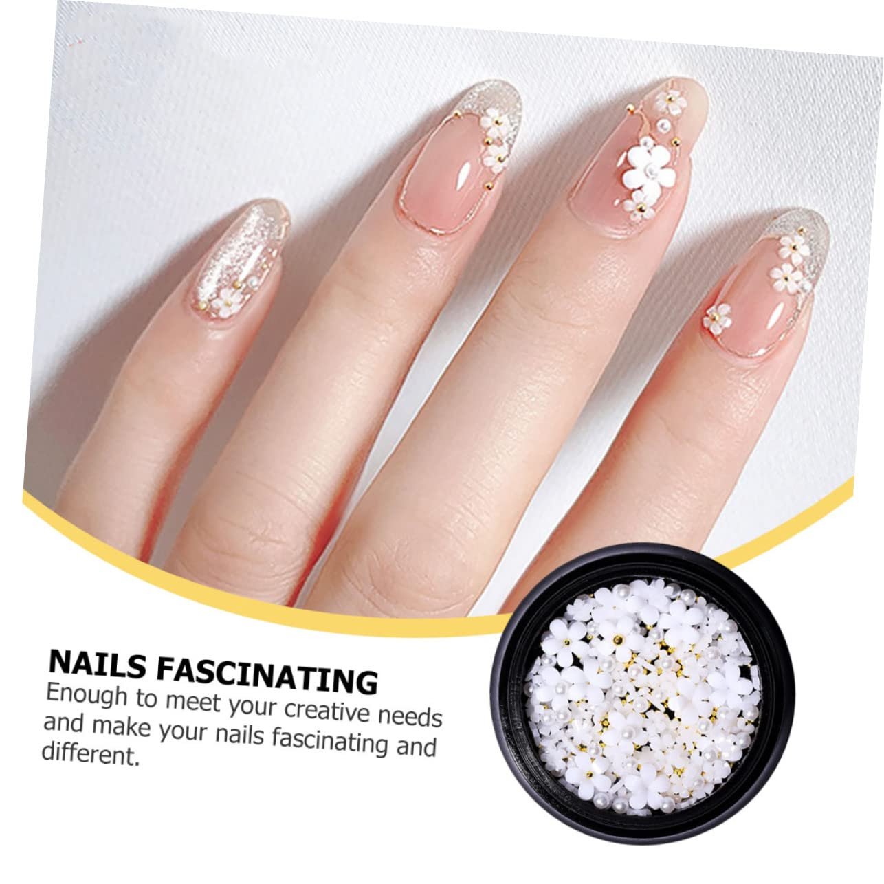 Мини стразы Аксессуары для маникюра Белые стразы, фото №4