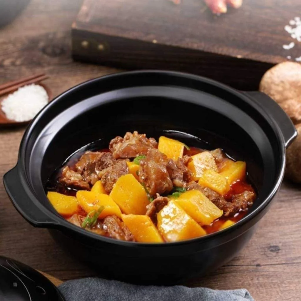 Гусятниця для запікання керамічна з кришкою кругла жаростійка, фото №6