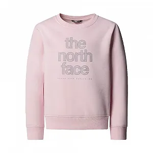 Світшот The North Face Relaxed Crew з логотипом, що відбиває світло, для дівчат - Фото 1