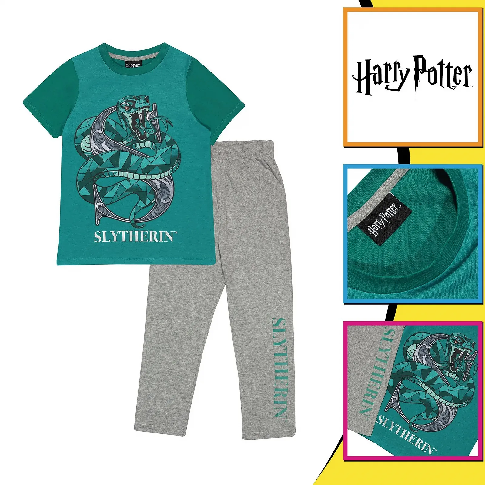 Комплект піжами Harry Potter Slytherin для хлопчиків, фото №3 Комплект піжами Harry Potter Slytherin для хлопчиків, фото №3