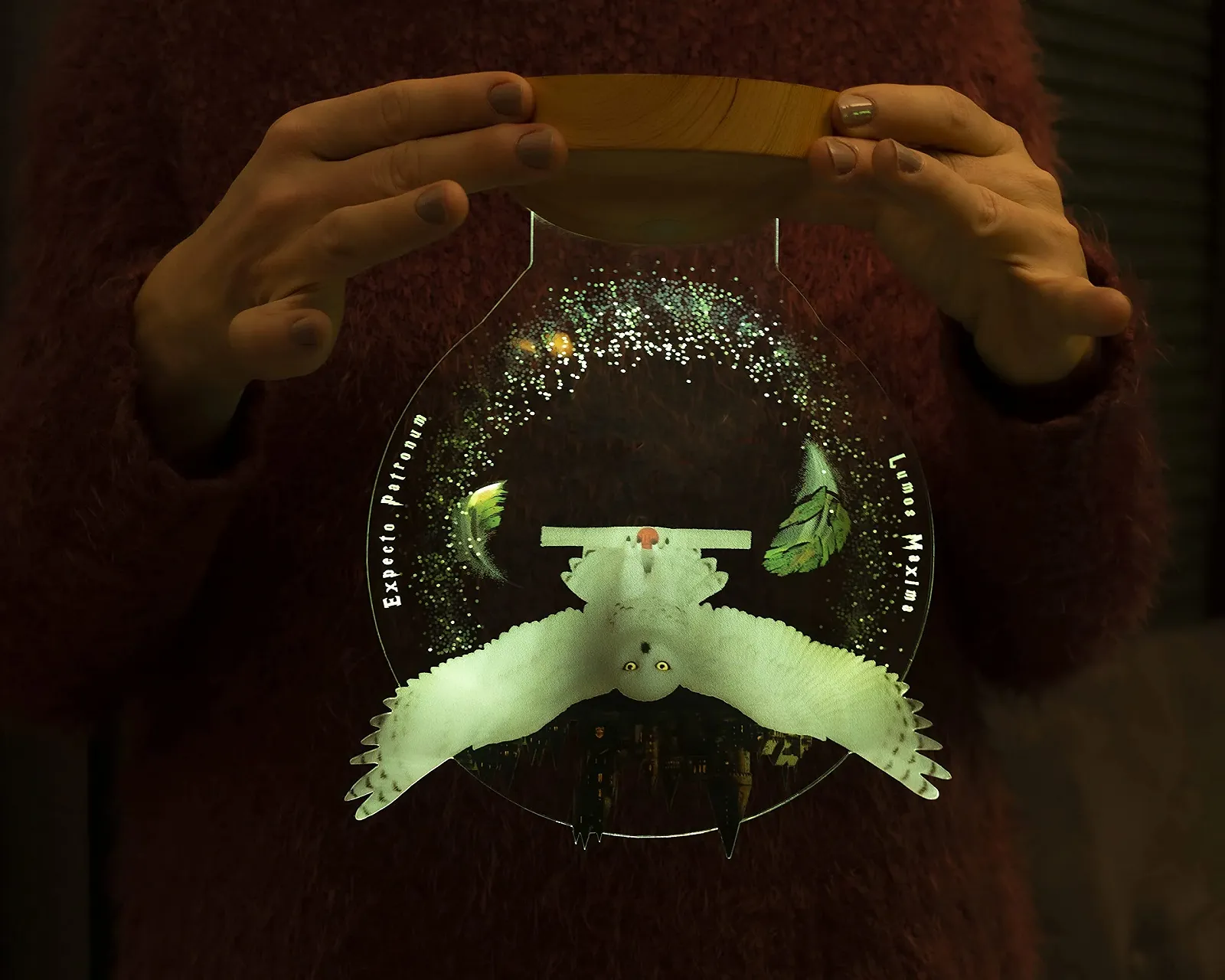 Нічник Geschenkelampe Hedwig Сова 3D LED, фото №3