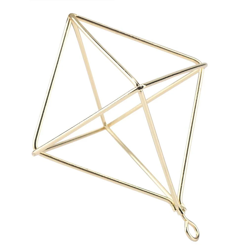 Держатель для воздушных растений Garosa Геометрический Железная проволока 6 x 6 x 9 см Золотой, фото №7
