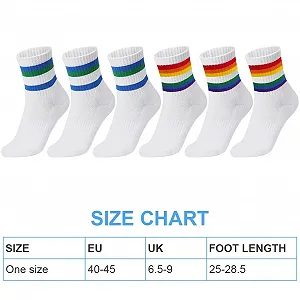 Шкарпетки тенісні Vicloon 6 пар Смугасті шкарпетки synthetic.ua - Фото 1