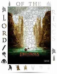 Деревянный пазл Crafthub Premium The Lord of The Rings The Gates of Argonath A3 205 деталей UV-печать 36.5 см x 27.3 см - Фото 1