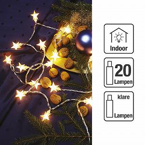 Гірлянда Hellum Зірки 20 LED Теплий білий, 190 см прозора synthetic.ua - Фото 1