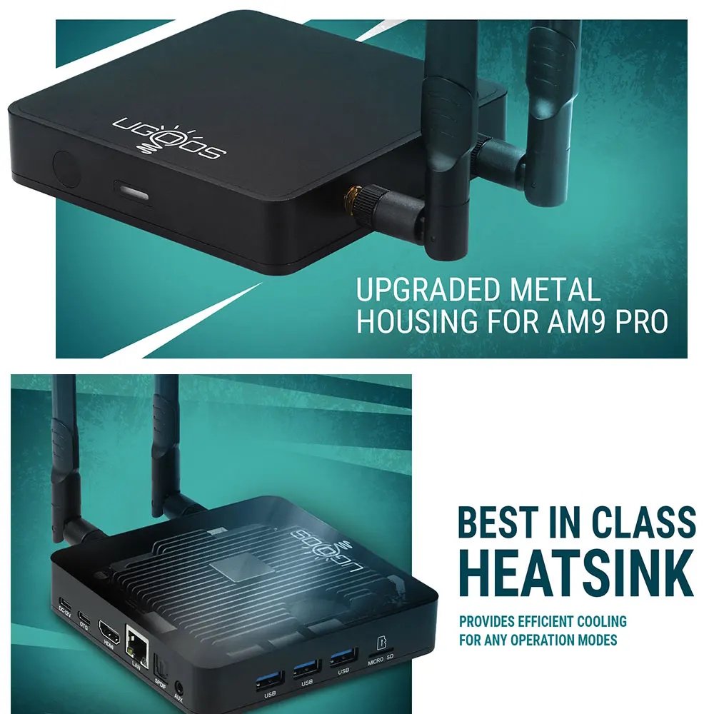 Медиаплеер Ugoos AM9 PRO Amlogic S905X5-J 4/64 WIFI6 AIPQ AISR Dolby Vision, фото №5 Медиаплеер Ugoos AM9 PRO Amlogic S905X5-J 4/64 WIFI6 AIPQ AISR Dolby Vision, фото №5