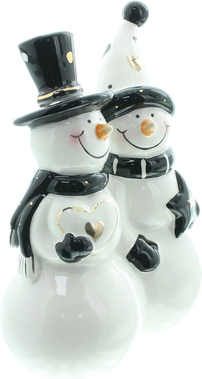 Декоративная фигурка Снеговика Dekoleidenschaft Пара Стиль Фарфор 16 см, фото №4 Декоративная фигурка Снеговика Dekoleidenschaft Пара Стиль Фарфор 16 см, фото №4