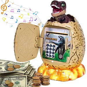 Скарбничка-сейф Dinosaur Egg дитяча електрична з кодом - Фото 1