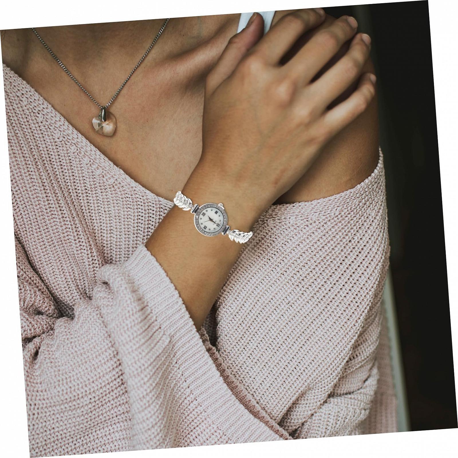 Часы наручные женские OATIPHO Кварцевые с кристаллами и искусственными бриллиантами, фото №6