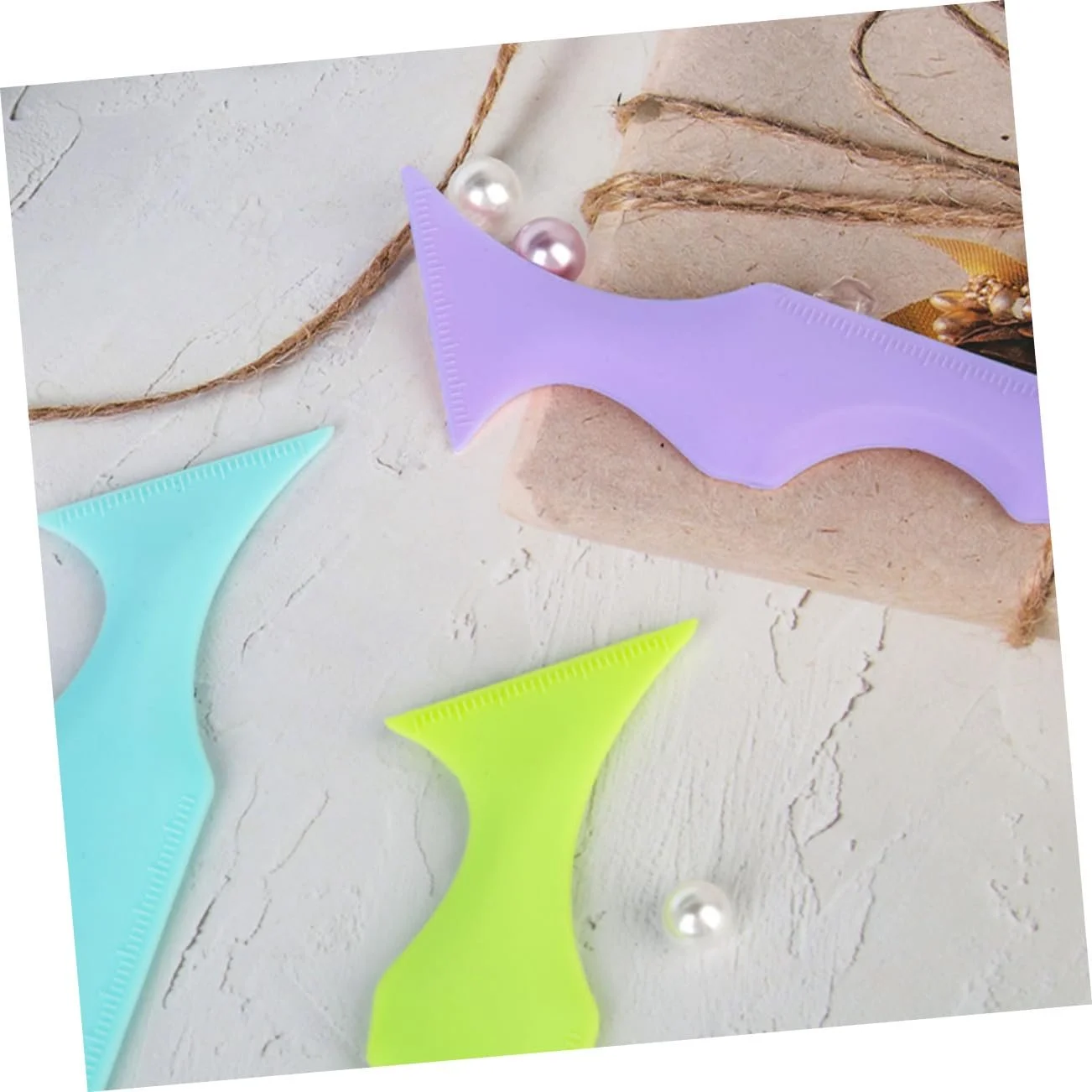 Трафареты для макияжа FRCOLOR 6 шт, силиконовые, для бровей, ресниц, формы для завивки, инструменты для подводки глаз, фото №5