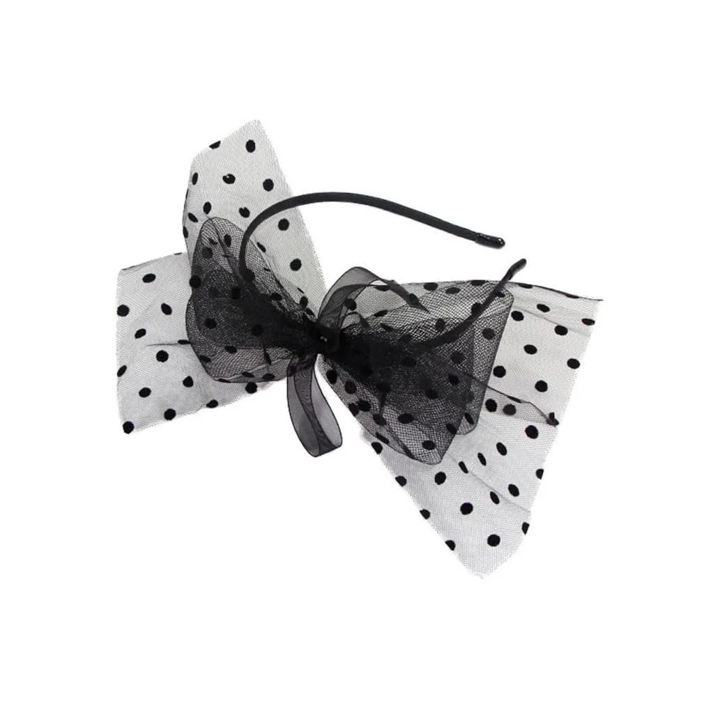 Обруч для волос с кружевным бантом, фото №2