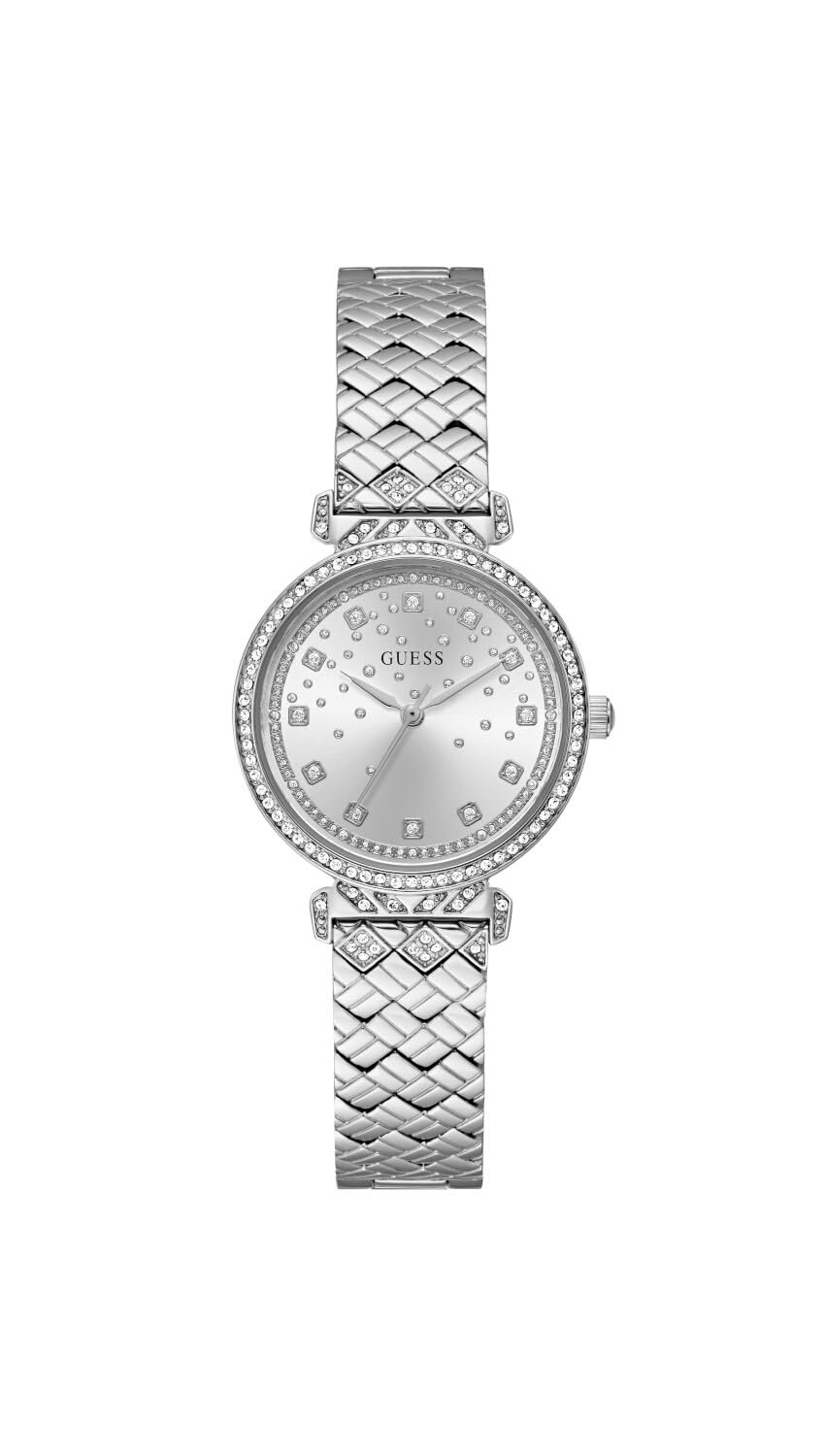 Часы Аналоговые Guess GW0763L1 Женские Кварцевые Серебристые, фото №1