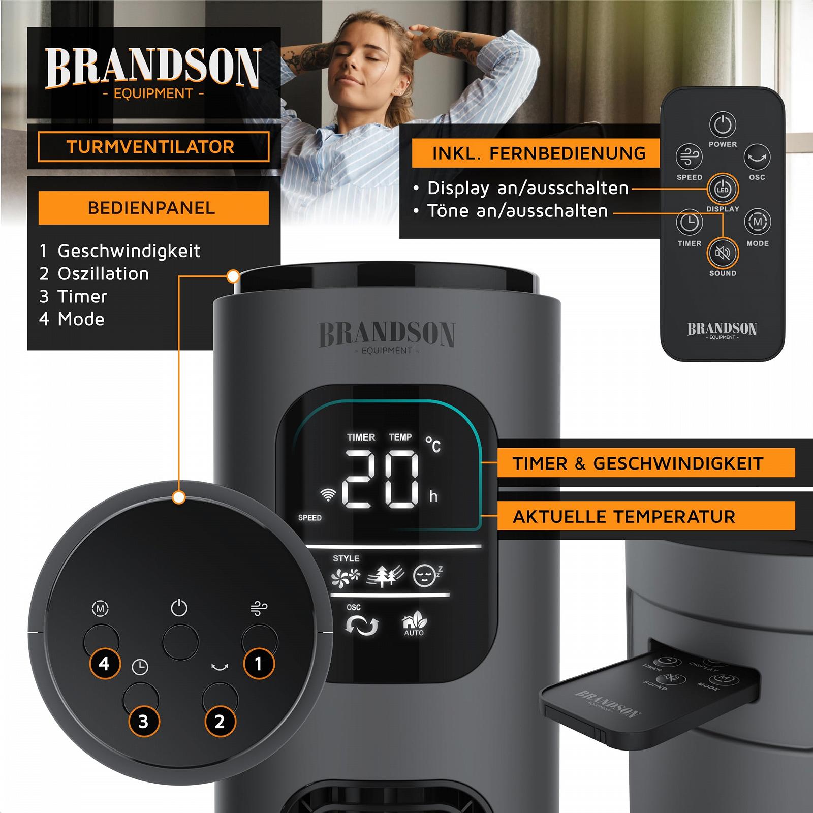 Вентилятор башенный Brandson ECO DC Motor WiFi Smart Home, фото №7