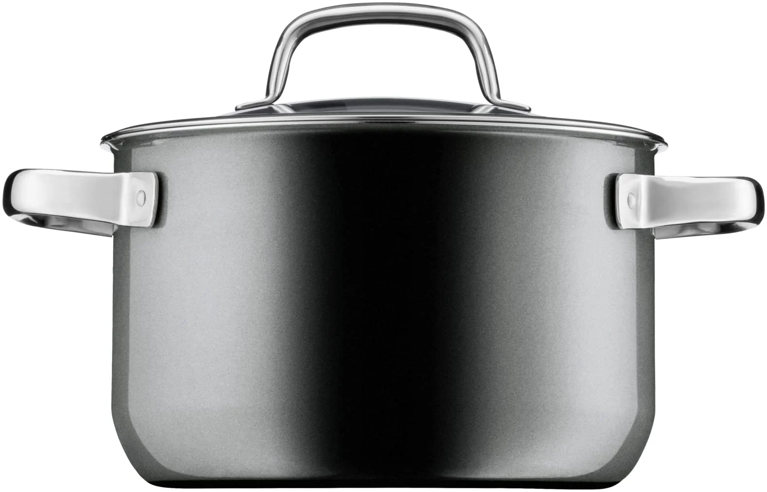 Каструля WMF Fusiontec Mineral 20 см 3,7 л зі скляною кришкою керамічна стійка до подряпин Сіра, фото №2