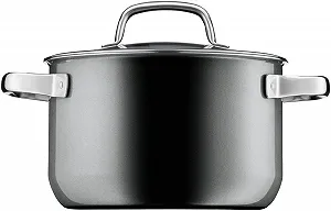 Каструля WMF Fusiontec Mineral 20 см 3,7 л зі скляною кришкою керамічна стійка до подряпин Сіра synthetic.ua - Фото 1