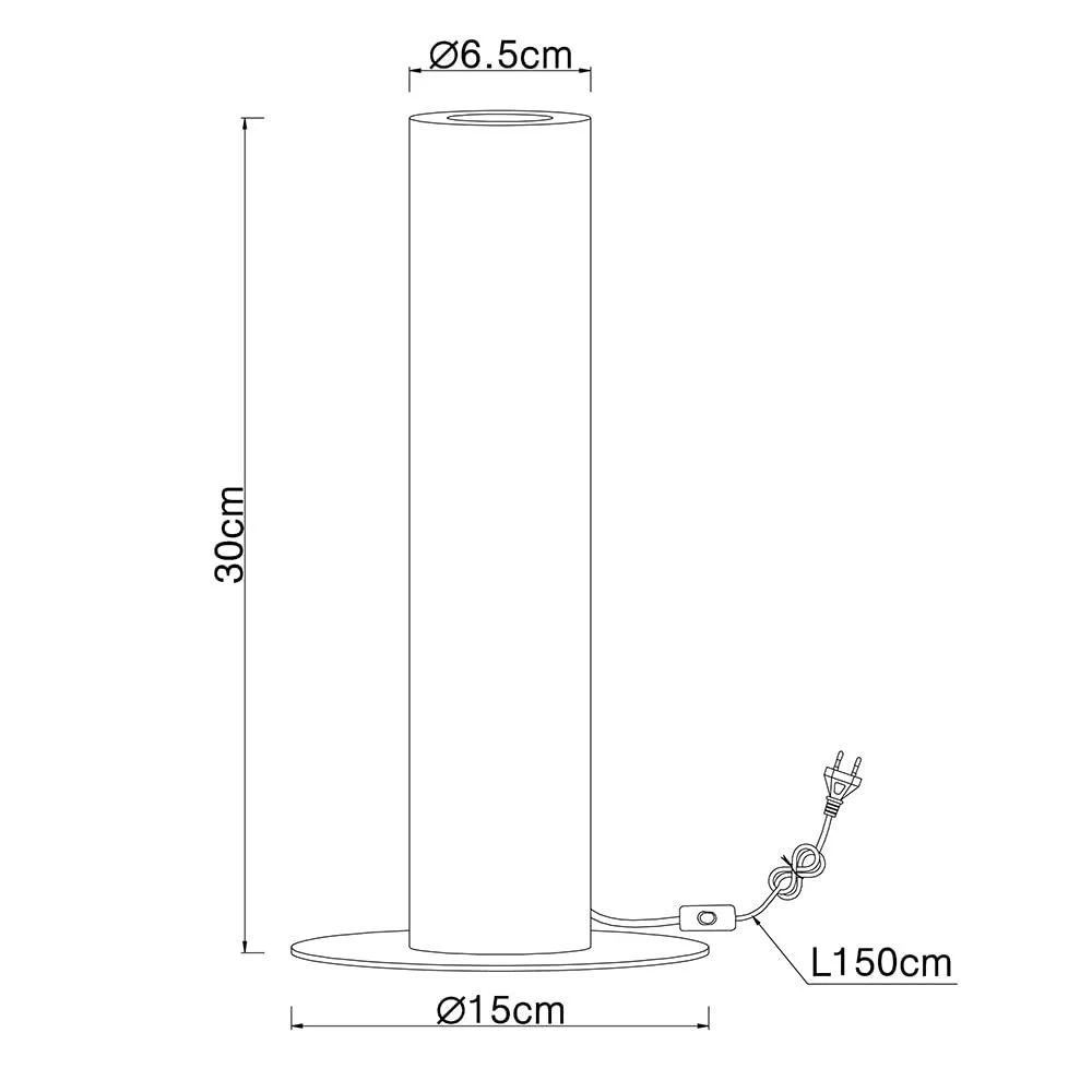Настільна лампа Метал Дерево з вимикачем 30 см Чорний, фото №8