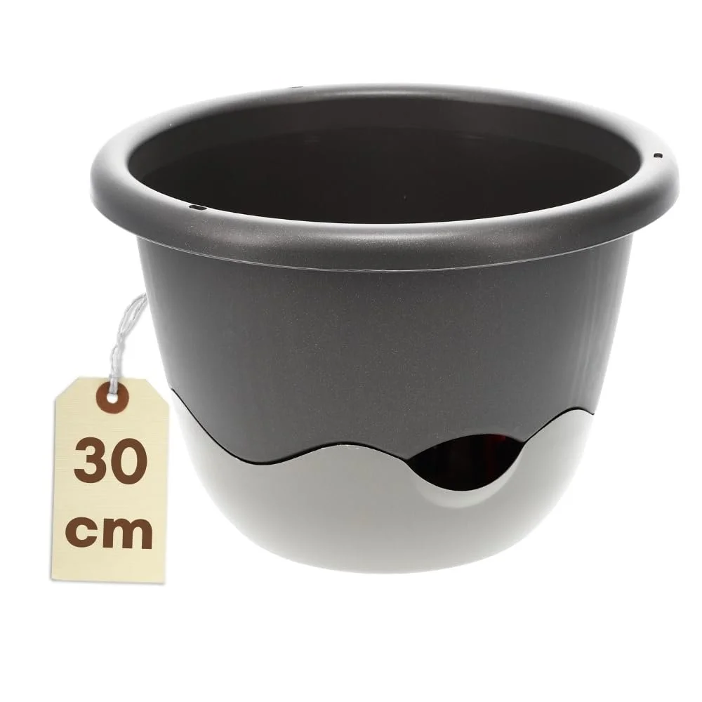 Підвісний кошик GarPet 30 з автополивом Антрацит, фото №1