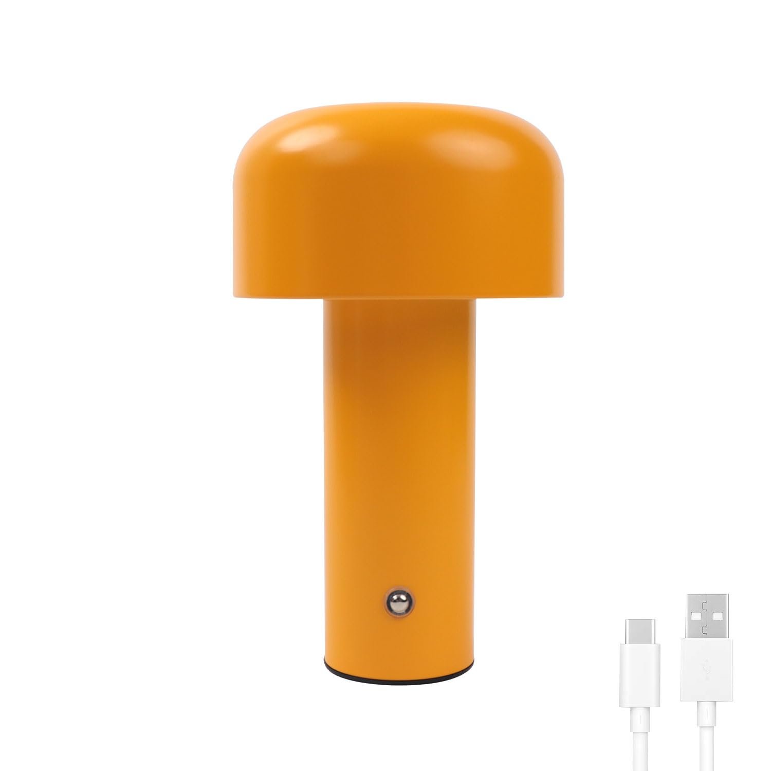 Настільна лампа EXTRASTAR LED Форма гриба Сенсорна 3 колірні температури USB-C Бездротова (Жовта), фото №7