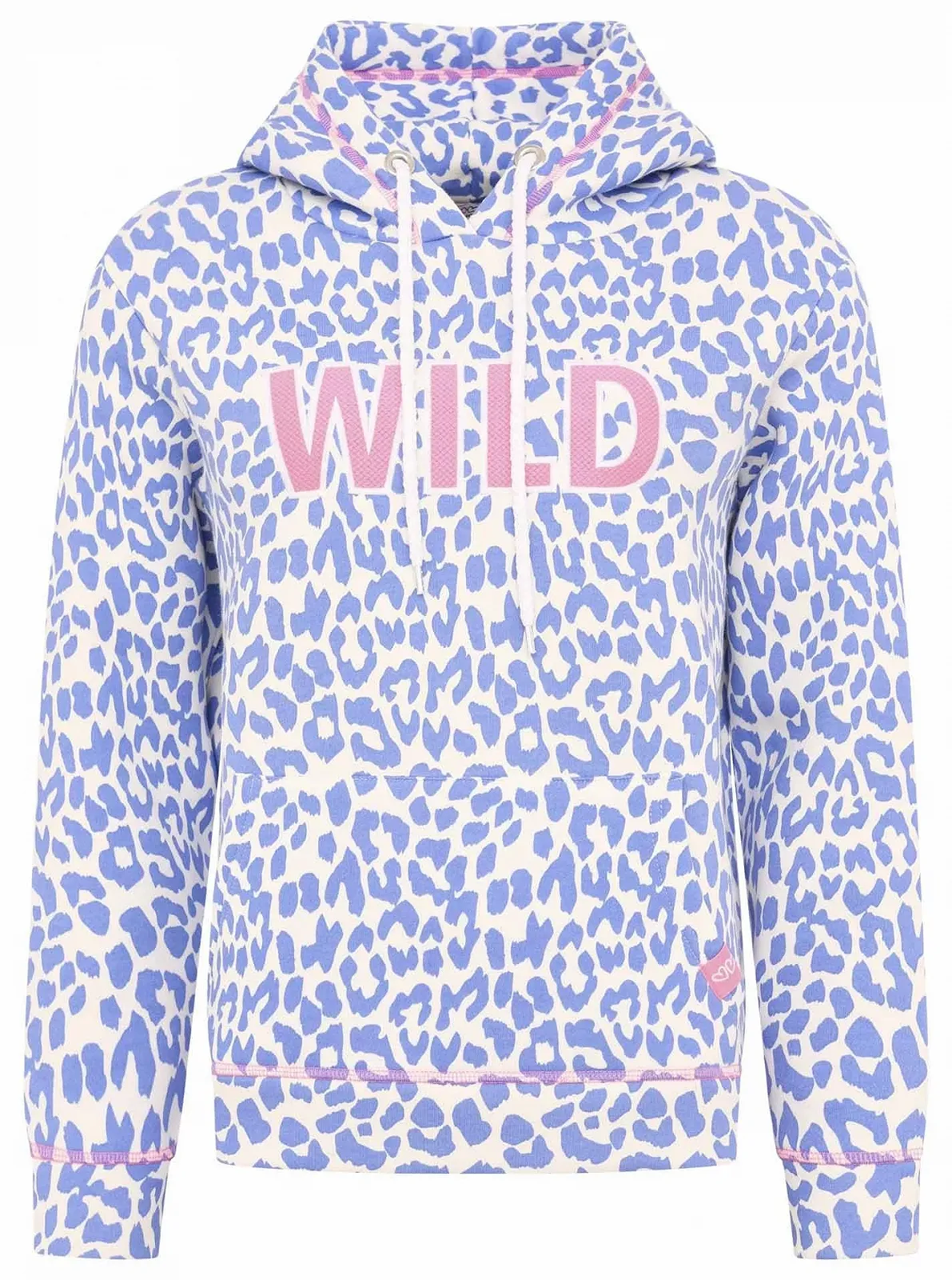 Толстовка Zwillingsherz с капюшоном, Пуловер, Свитшот, Худи с леопардовым принтом, женская, с надписью Wild, с длинными рукавами, фото №1