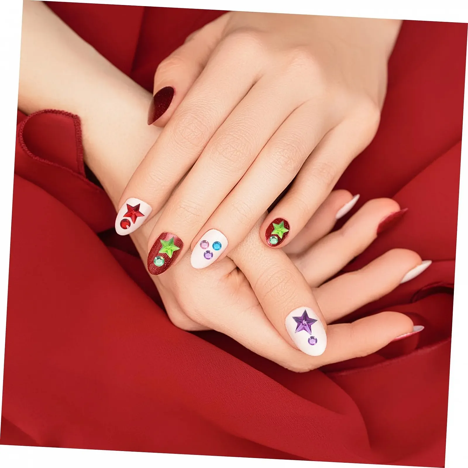 Стразы для лица и ногтей, 8 листов, самоклеящиеся блестящие камни для макияжа, фестиваля и карнавала, временные драгоценности, блестящее украшение для глаз и тела, фото №4