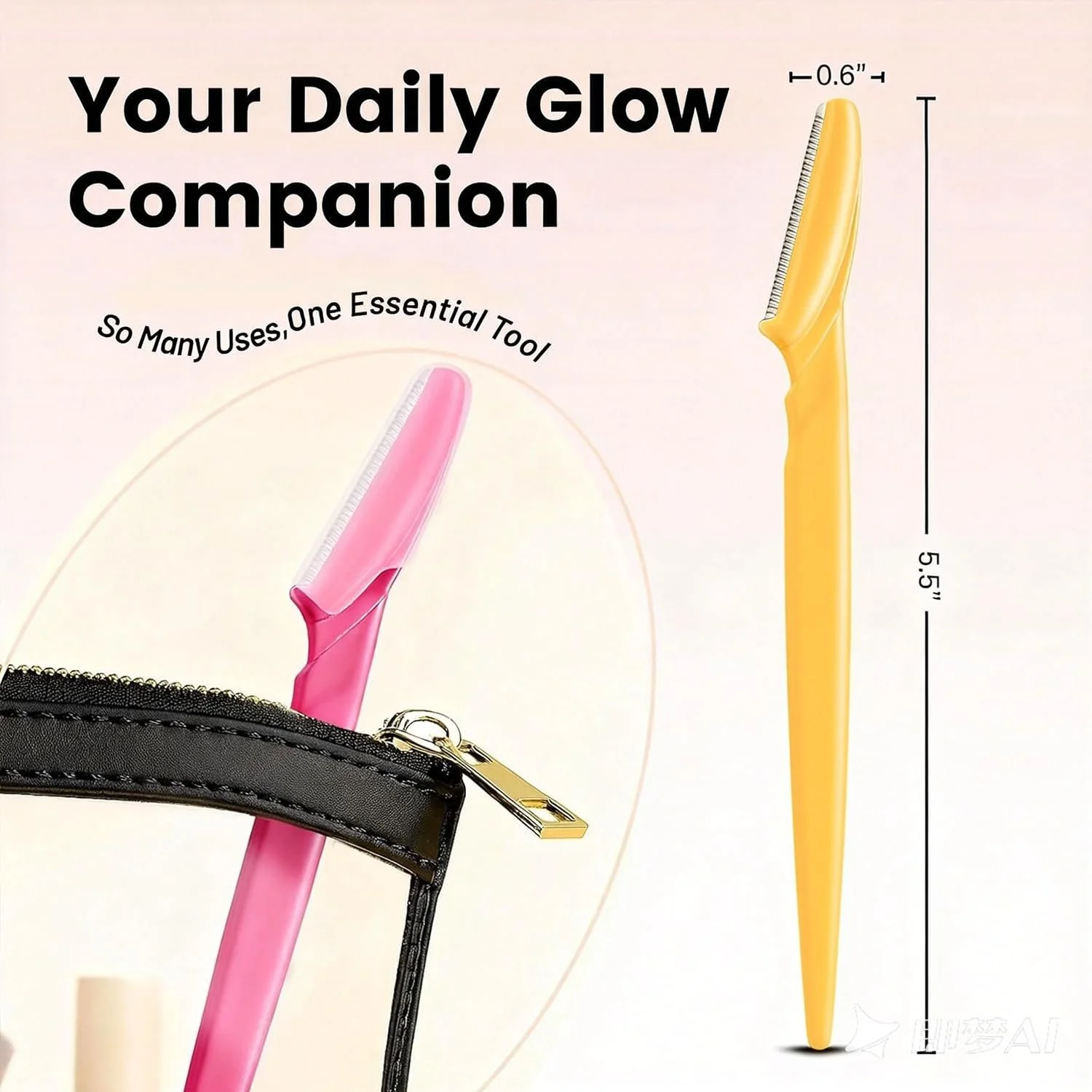 Бритвы для лица и бровей Pack of 6 Набор 6 шт. Dermaplaning Tool Blue, Pink, Yellow, фото №5 Бритвы для лица и бровей Pack of 6 Набор 6 шт. Dermaplaning Tool Blue, Pink, Yellow, фото №5
