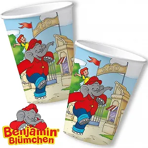 Набір посуду для вечірки Дитячий Benjamin Flowers Тематика Слоненя 37 предметів synthetic.ua - Фото 1